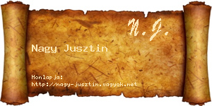 Nagy Jusztin névjegykártya