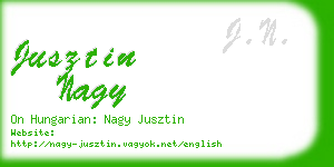 jusztin nagy business card